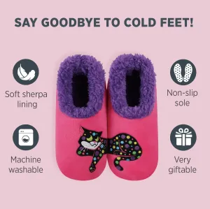 Snoozies Pairable Slipper Socks - Funny House Slippers for Women, Non-Slip Fuzzy Slipper Socks