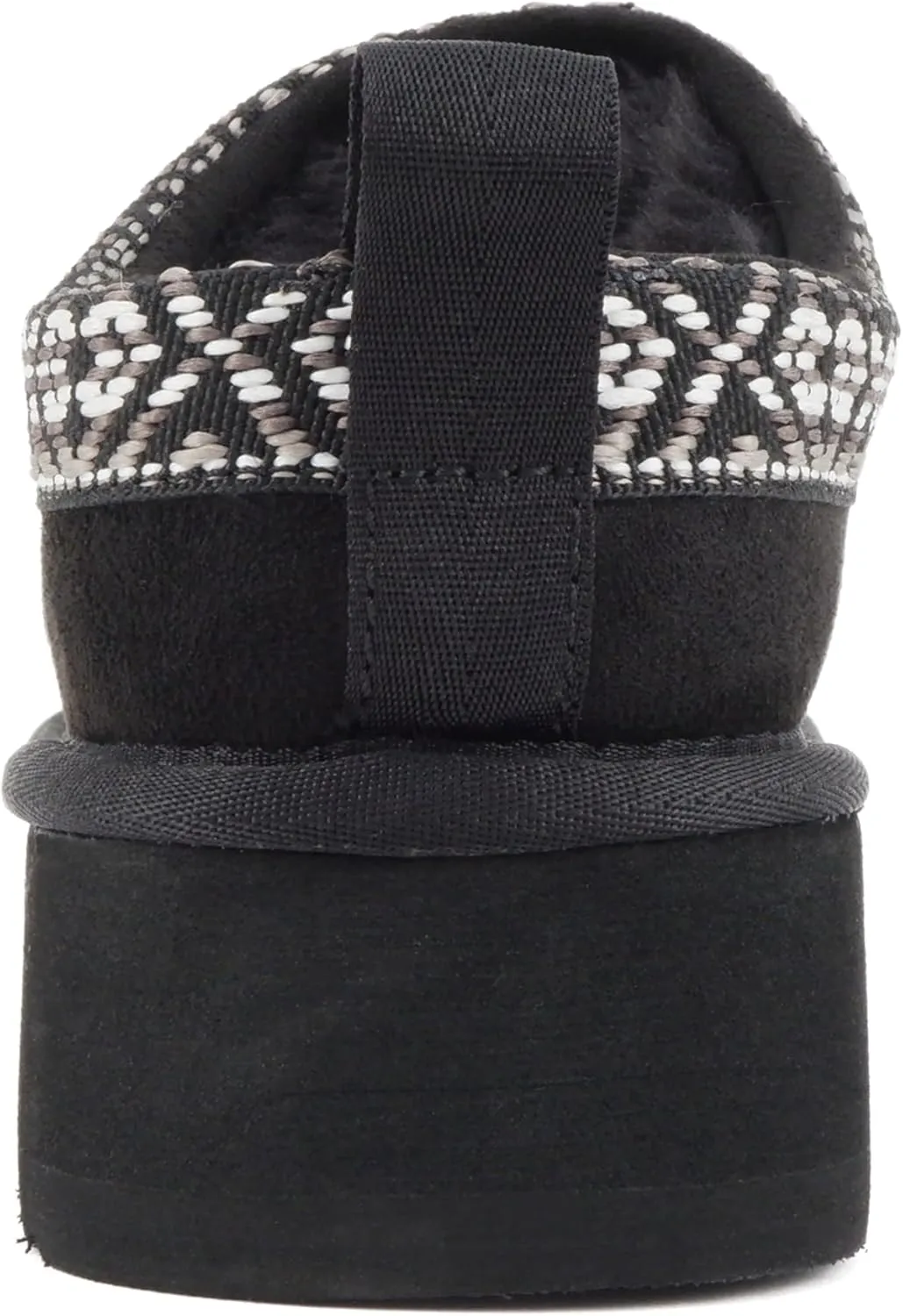 Soda “Eagle” ~ Women Round Toe Slip-On Flatform Lug Sole Sherpa-lined Slipper with Stitch Details