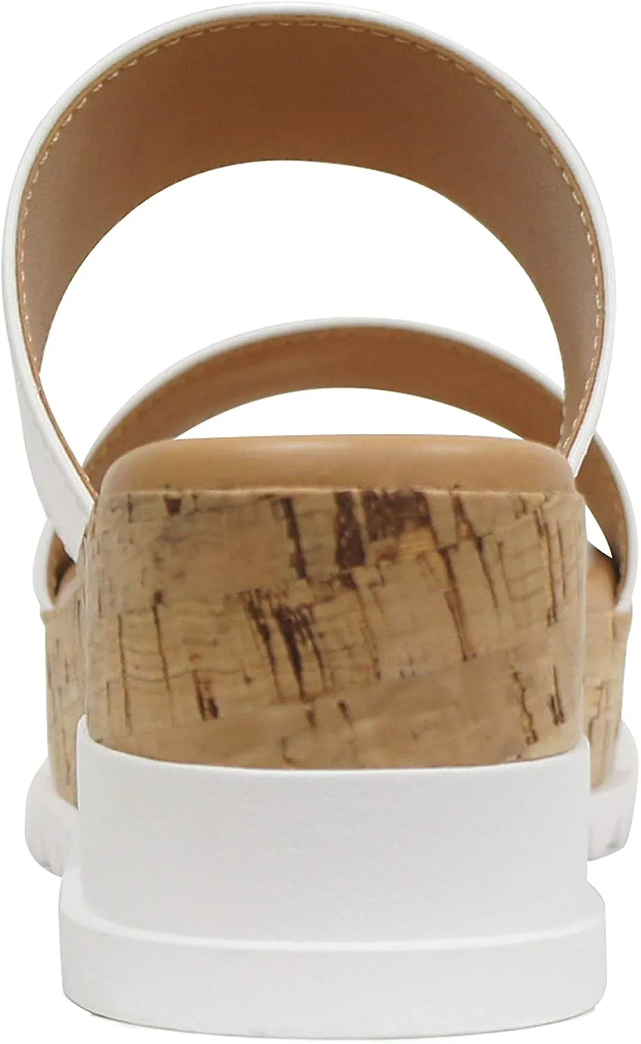 Soda Poppin ~ Slip On Flatform with Inmitation Cork Bottom and Double Straps