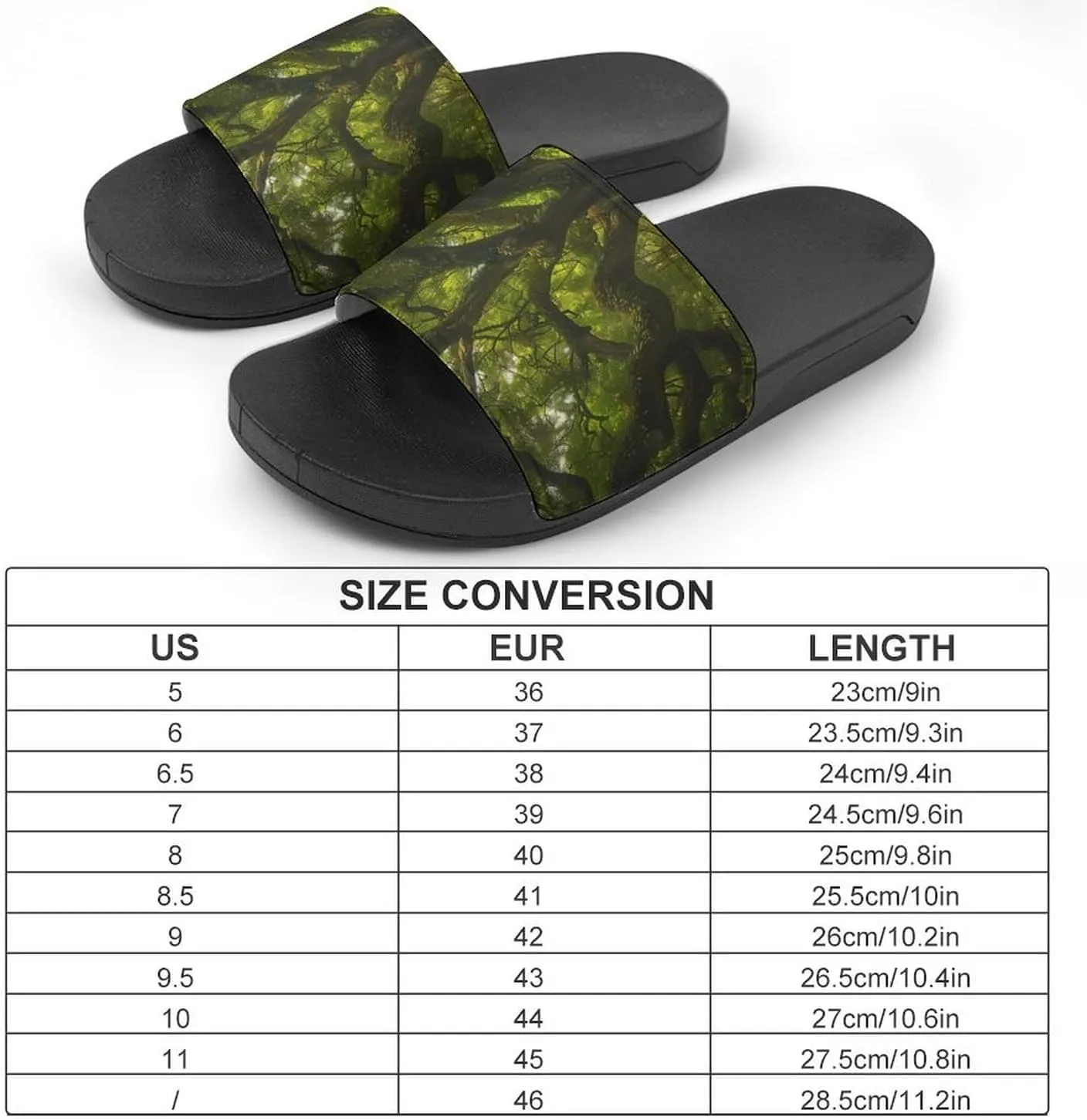 South Carolina Angel Oak Tree Slippers for Women Men Anti-Slip Shower Slides Open Toe Slippers for Home Outdoor Beach