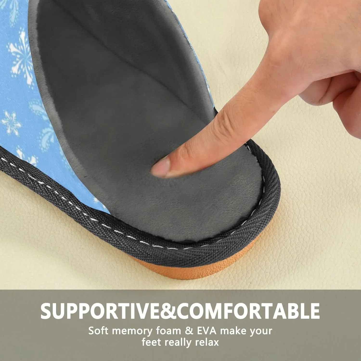 Spa Slippers Indoor House Fuzzy Slippers Soft Memory Foam Non-Slip Home Slipper Winter Shoes For Bedroom Hotel Travel 4-11
