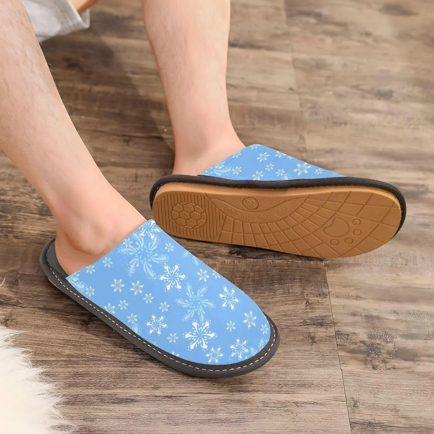 Spa Slippers Indoor House Fuzzy Slippers Soft Memory Foam Non-Slip Home Slipper Winter Shoes For Bedroom Hotel Travel 4-11