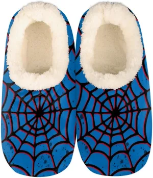 Spider Web Home Slippers Women Men, Fluffy Slippers, Warm Fleece Lined Shoes Cozy Plush Non-Slip House Slippers for Indoor and Outdoor,XXL