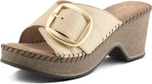 Spring Step Women's Nienna Demi Wedge Slip-On Slide Sandal