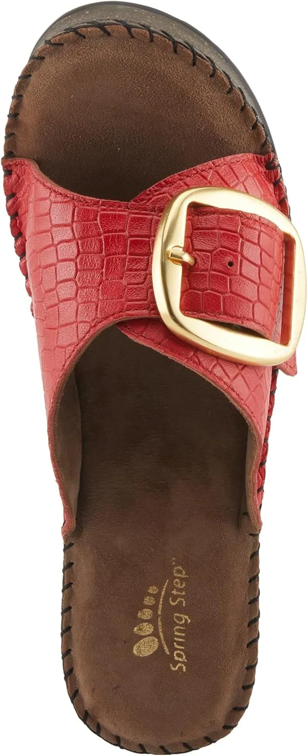 Spring Step Women's Nienna Demi Wedge Slip-On Slide Sandal