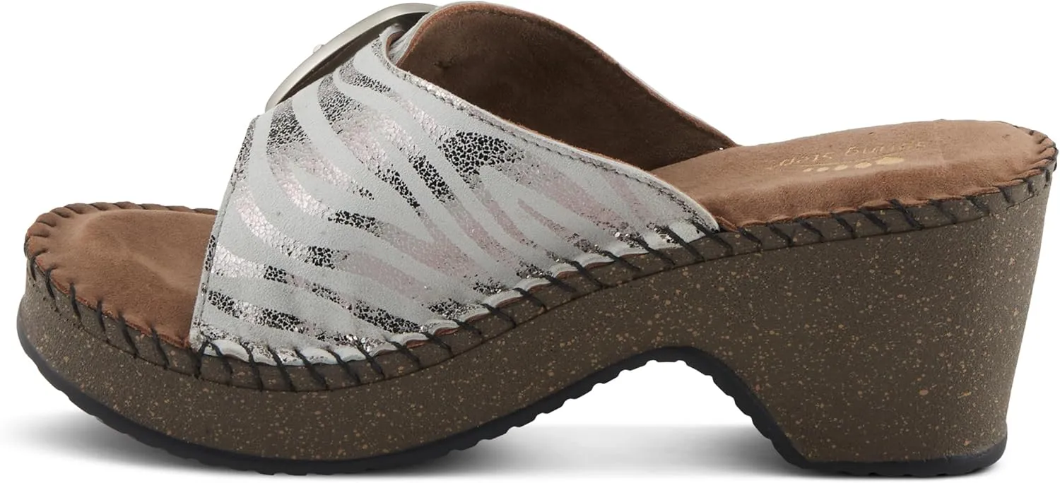 Spring Step Women's Nienna Demi Wedge Slip-On Slide Sandal