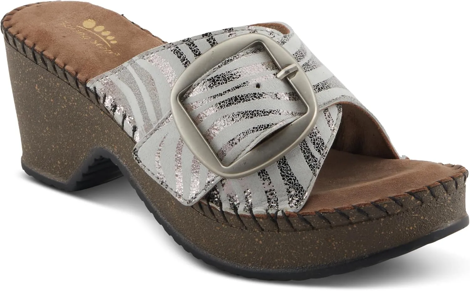 Spring Step Women's Nienna Demi Wedge Slip-On Slide Sandal