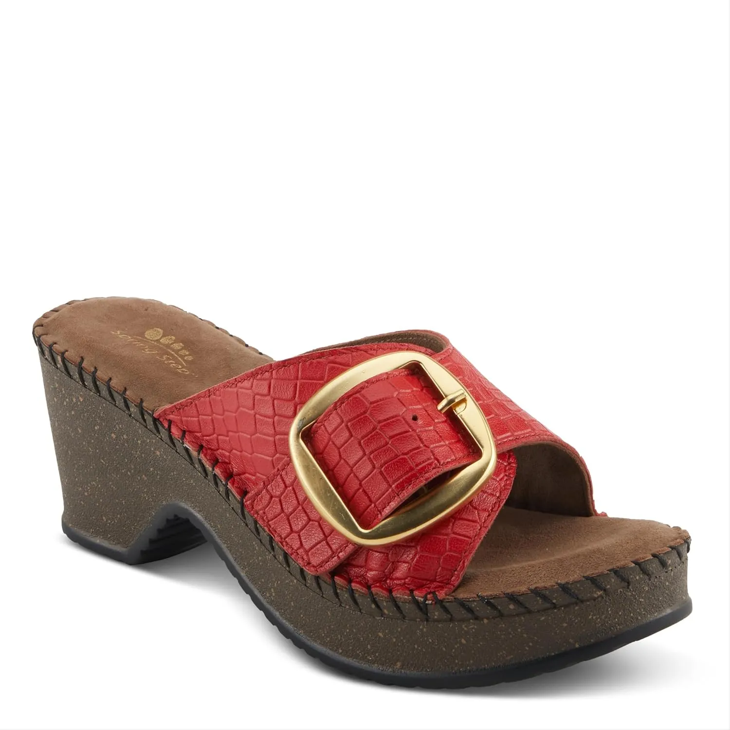 Spring Step Women's Nienna Demi Wedge Slip-On Slide Sandal