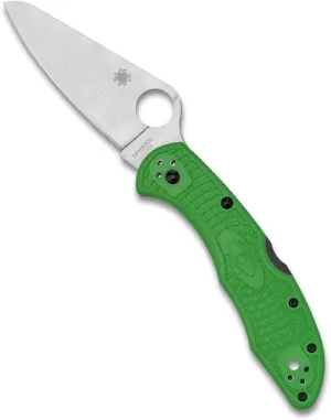 Spyderco Salt 2 Knife with 3" LC200N Stainless Steel Blade and Lightweight FRN Green Handle - PlainEdge - C88FPGR2