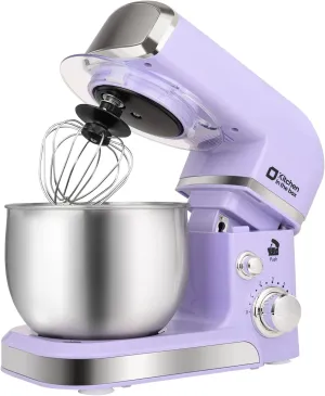 Stand Mixer, Kitchen in the box 3.2Qt Small Electric Food Mixer,6 Speeds Portable Lightweight Kitchen Mixer for Daily Use with Egg Whisk,Dough Hook,Flat Beater (Purple) (Renewed)
