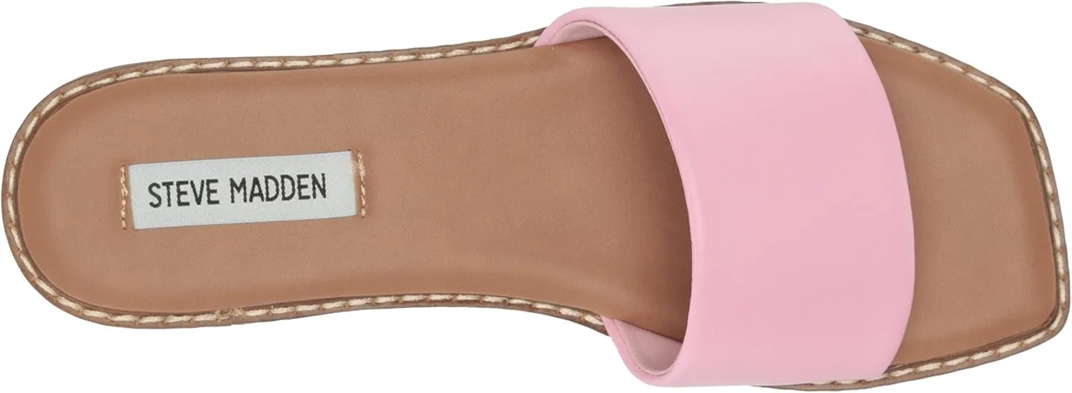 Steve Madden Womens Sandra Woven Slip On Slide Sandals