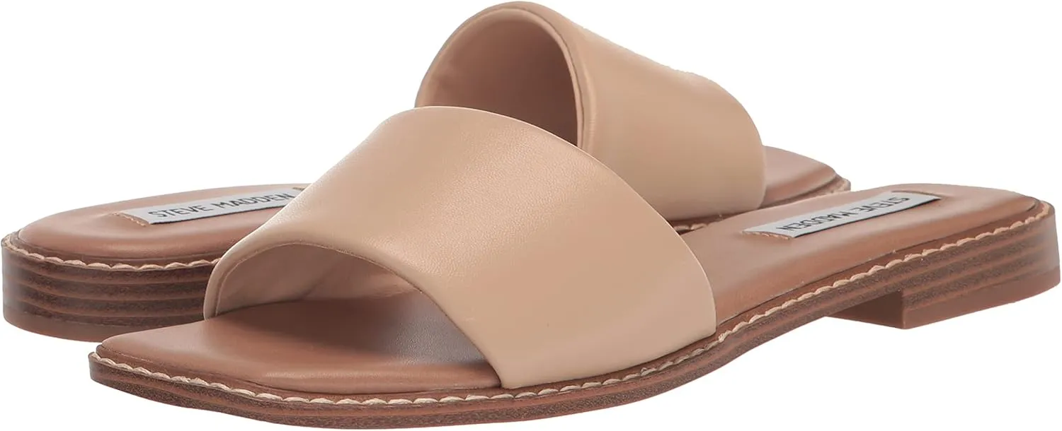 Steve Madden Womens Sandra Woven Slip On Slide Sandals