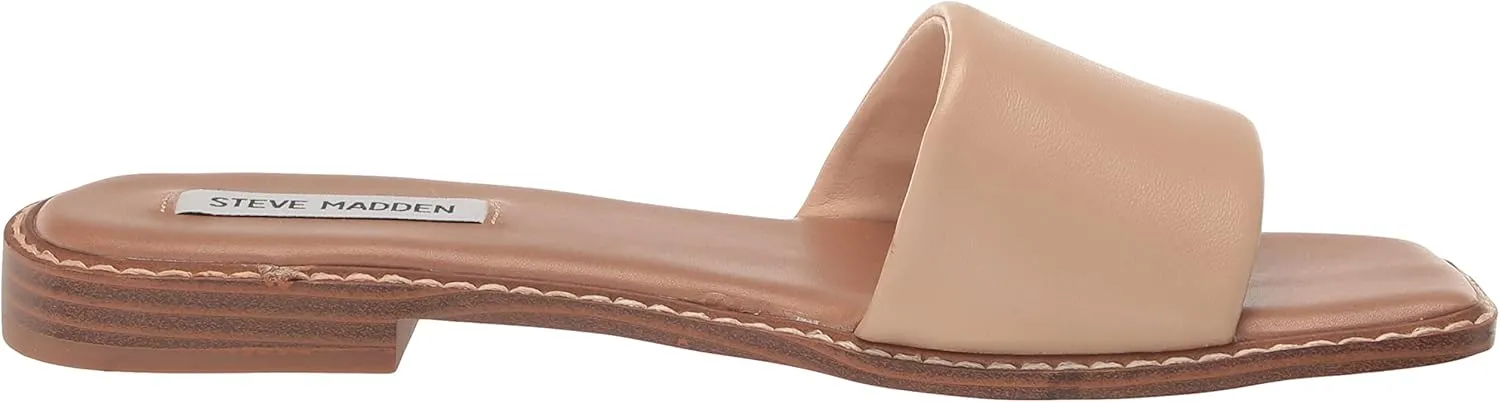 Steve Madden Womens Sandra Woven Slip On Slide Sandals