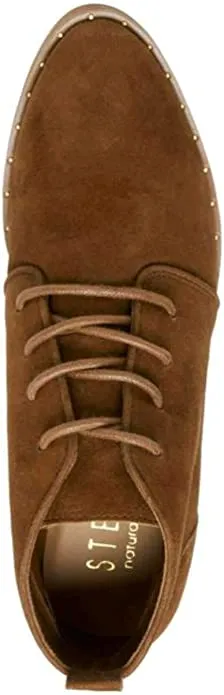 STEVEN by Steve Madden Womens Bart Leather Almond Toe, Chestnut Sue, Size 11.0
