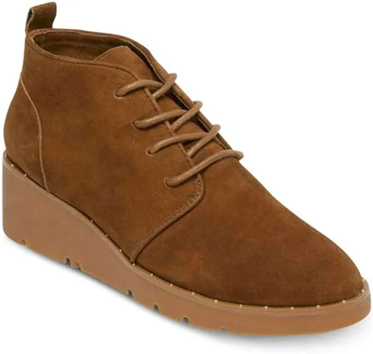 STEVEN by Steve Madden Womens Bart Leather Almond Toe, Chestnut Sue, Size 11.0