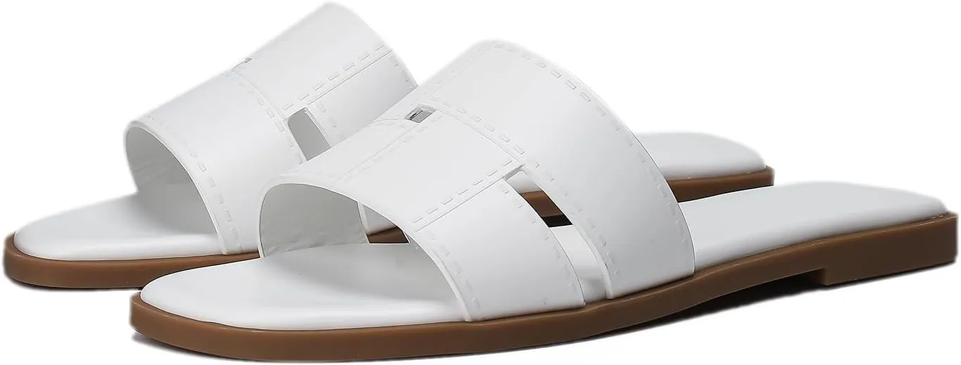 Stratuxx Kaze Women's Flat Sandals Fashion Slip on Open Toe Slides for Women Summer Dressy Size 5-11