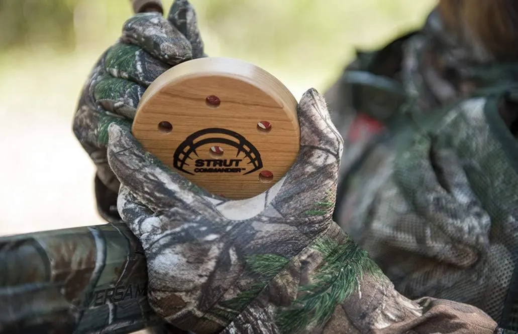 STRUT COMMANDER Turkey Pot Call - Turkey Calling with Realistic Yelps Clucks Cutts Purrs for Hunting Turkeys - Made in USA