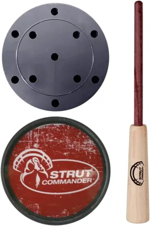 STRUT COMMANDER Turkey Pot Call - Turkey Calling with Realistic Yelps Clucks Cutts Purrs for Hunting Turkeys - Made in USA