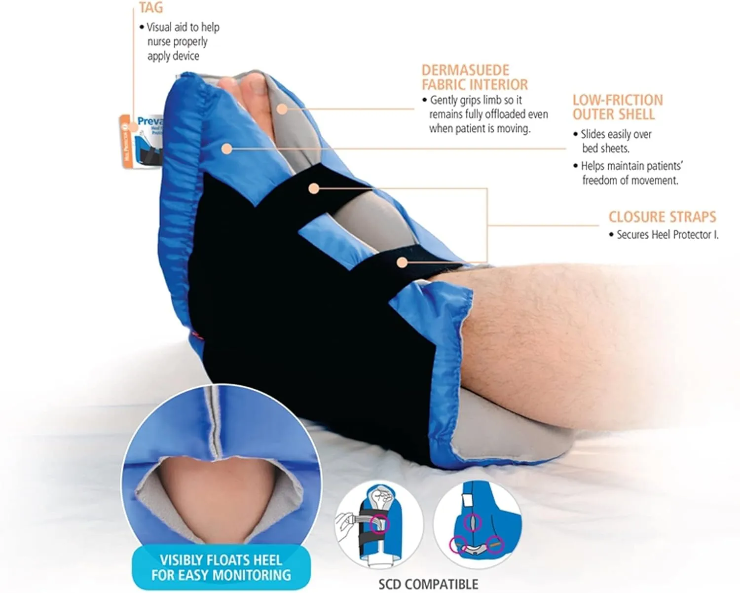Stryker - Sage Prevalon Heel Protector I – 1 Heel Protector – Cushioned Boot for Heel Pressure Relief for Bed-Bound Individuals – Standard Size