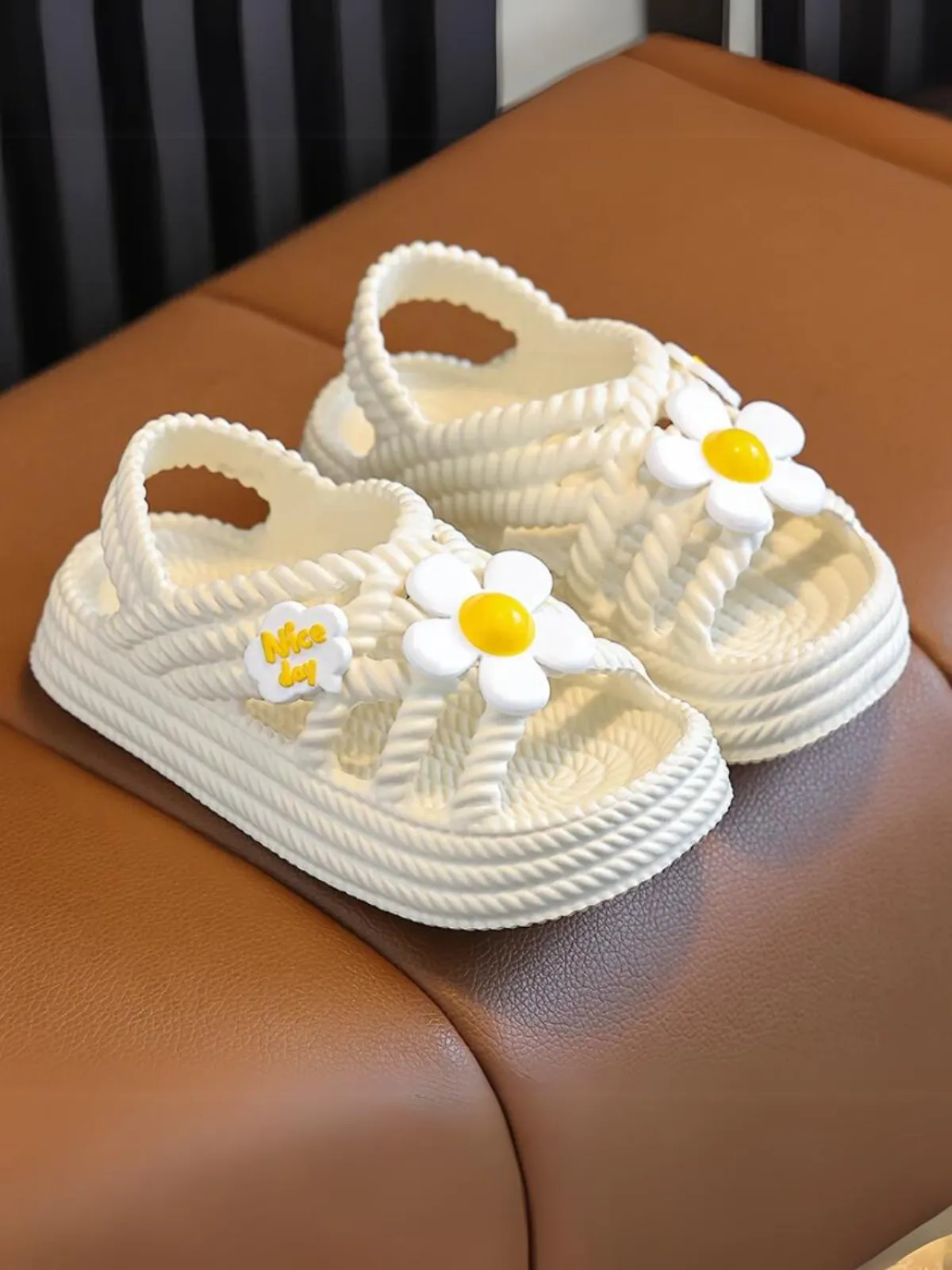 Sunshine Daisy Slip-On Sandals
