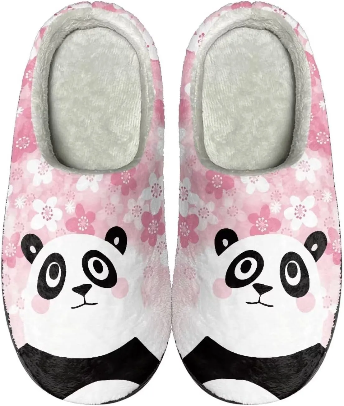 Suobstales Fuzzy Slipper for Women, Cute Warm Cozy Clog Slipper Open Back House Shoes, Anti-Slip Cushion Bedroom Slipper