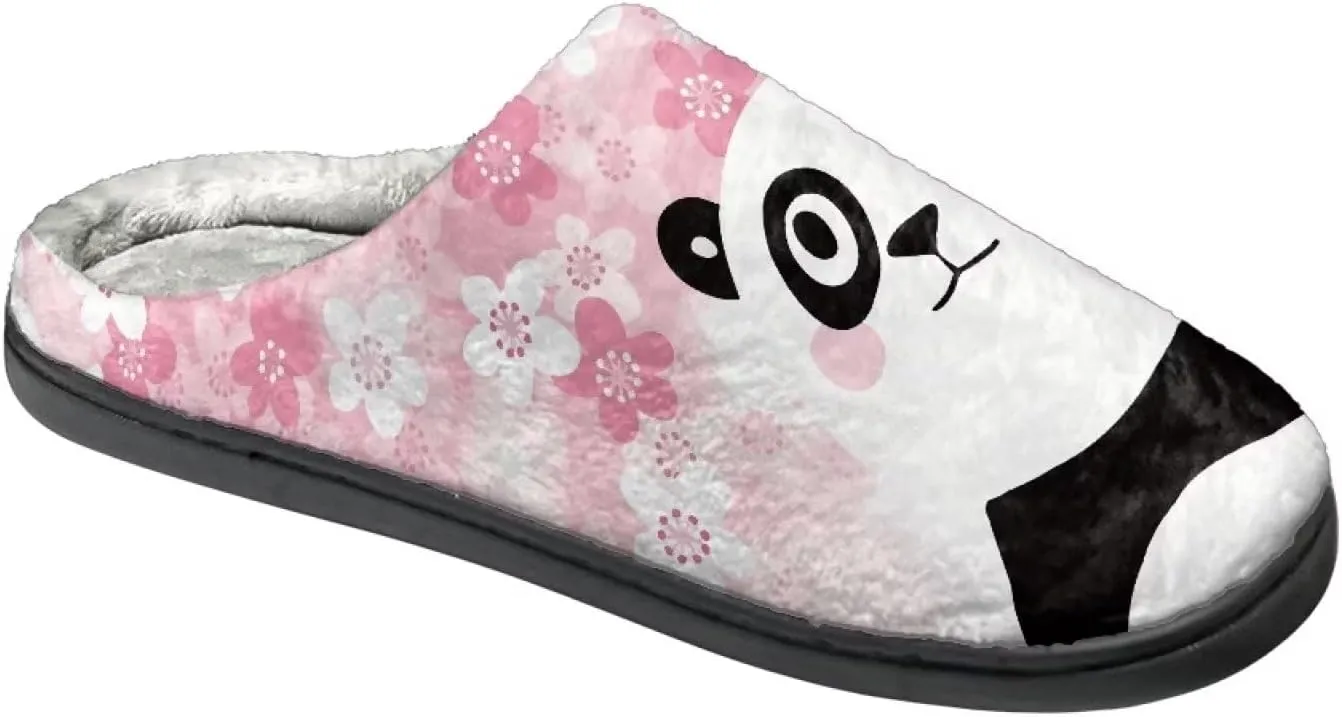Suobstales Fuzzy Slipper for Women, Cute Warm Cozy Clog Slipper Open Back House Shoes, Anti-Slip Cushion Bedroom Slipper