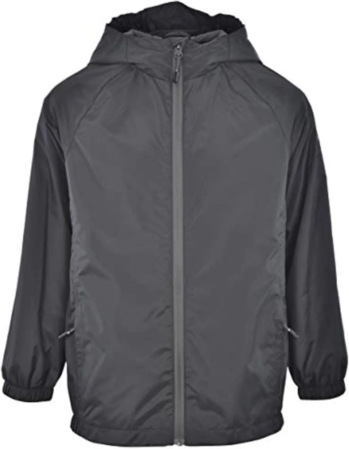 Swiss Alps Boys' Waterproof Hooded Rain Jacket Outdoor Windbreaker Lightweight Raincoats for Kids Wind Resistant