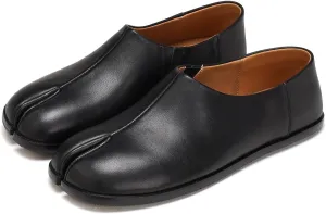Tabi Shoes Women Flats Leather Slip on Walking Wide Split Toe Babouche Barefoot Moccasins Slipper