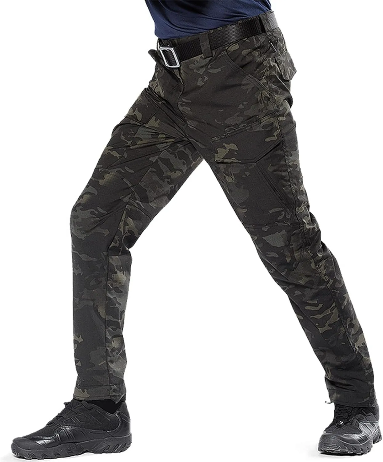 Tactical Pants for Men Stretch Ripstop Waterproof Utility Cargo Hiking Pants Relaxed Fit Work Pant Outdoor with Pockets
