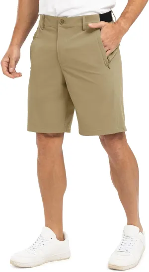 TBMPOY Men's 9" Golf Shorts Quick Dry Casual Shorts Dress Shorts Flat Front Stretch Lightweight for Work Business Travel