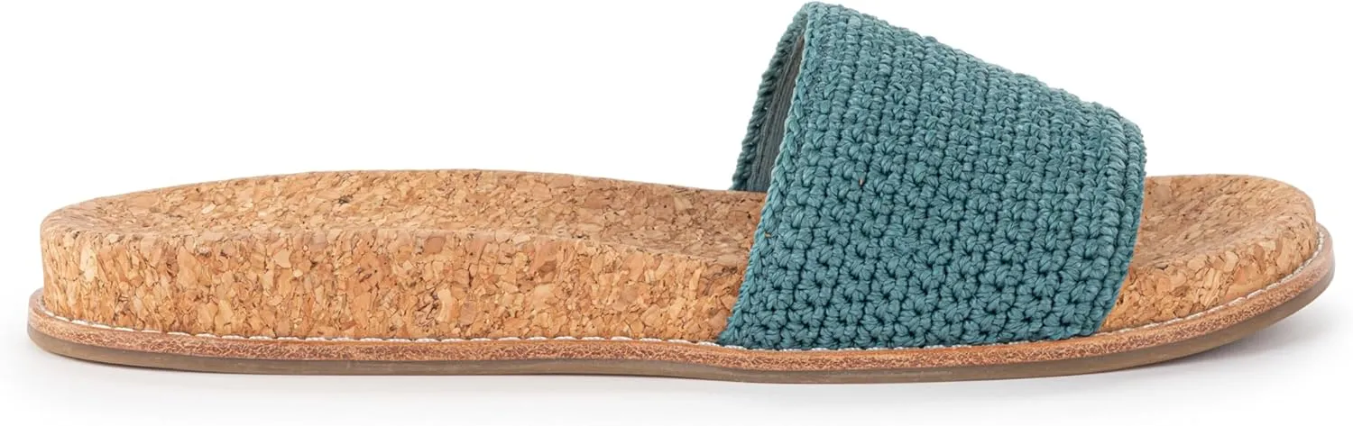 The Sak Mendocino Slide Sandal in Crochet, Slip On Sandals