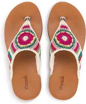 The Sak Shana Thong Sandal in Crochet, Slip On Entry