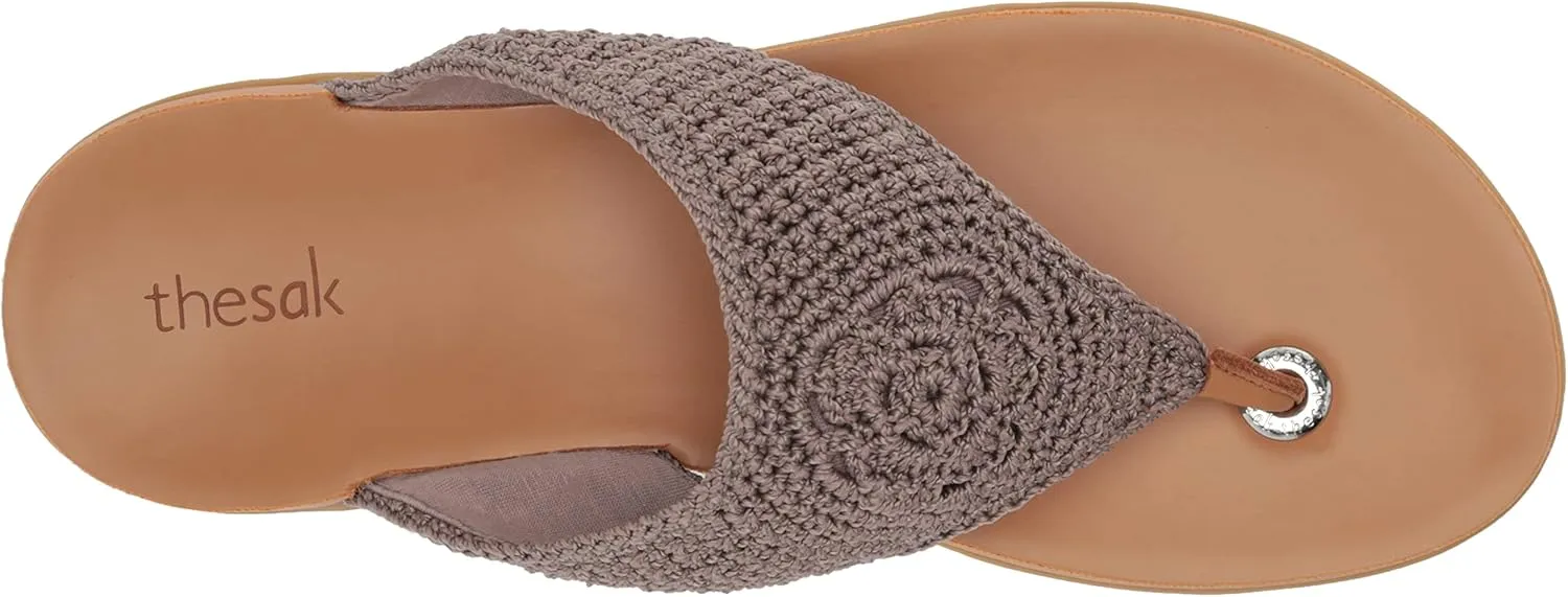 The Sak Shana Thong Sandal in Crochet, Slip On Entry
