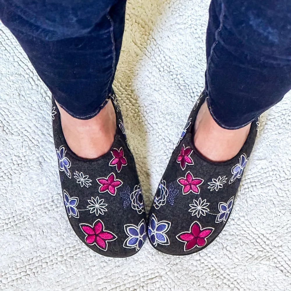 Therafit Angela Women's Arch Support Wool Clog Slip-On, Slipper - comfort, protection and relief from arch pain, heel pain, plantar fasciitis, pronation and other foot pain symptoms