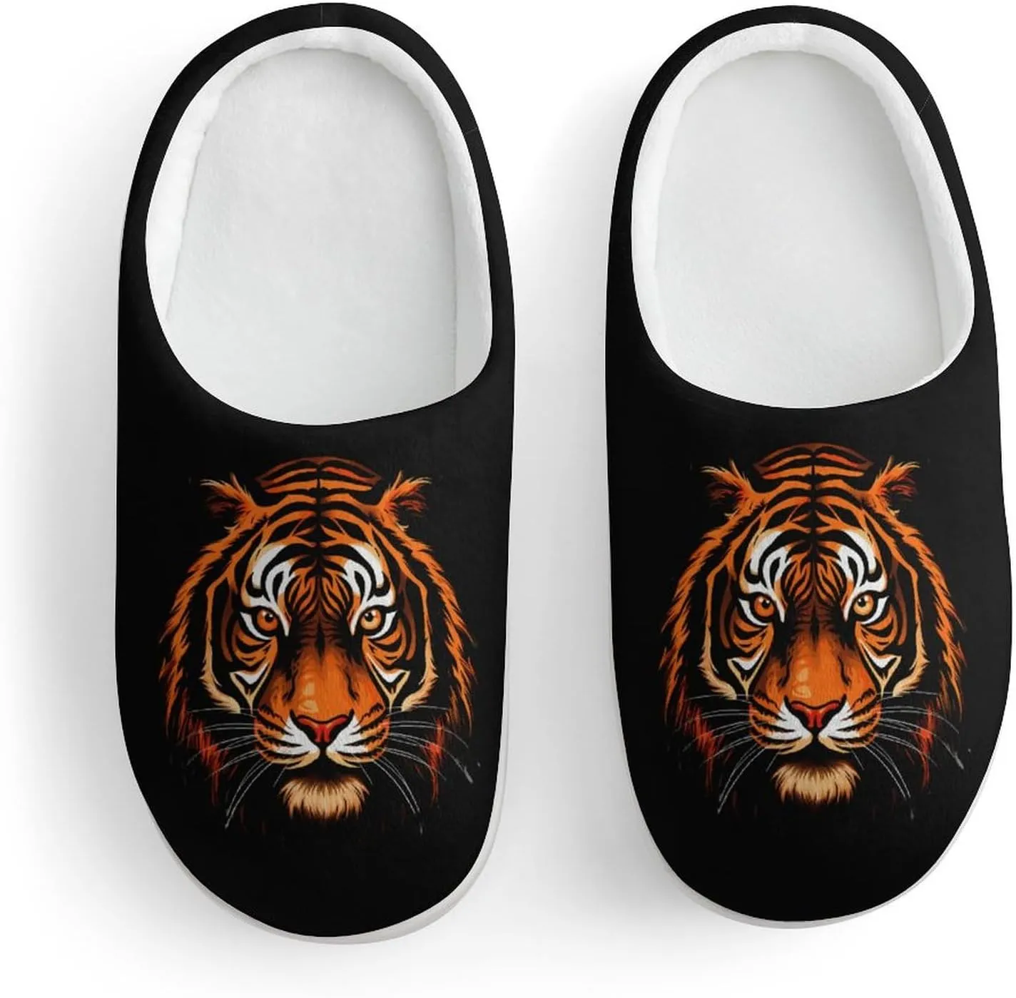 Tiger Kids Slippers for Girls Boys Winter Warm Plush Slip On House Slippers for Indoor Outdoor