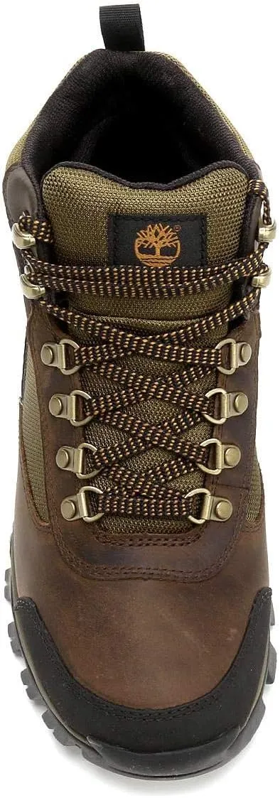 Timberland Men's Keele Ridge Waterproof Hiking Boot,Dark Brown Full Grain,US