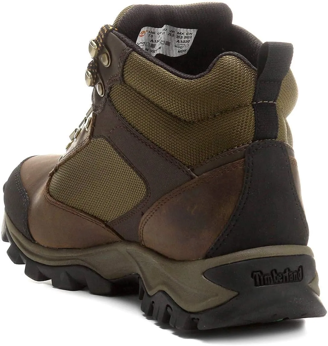 Timberland Men's Keele Ridge Waterproof Hiking Boot,Dark Brown Full Grain,US
