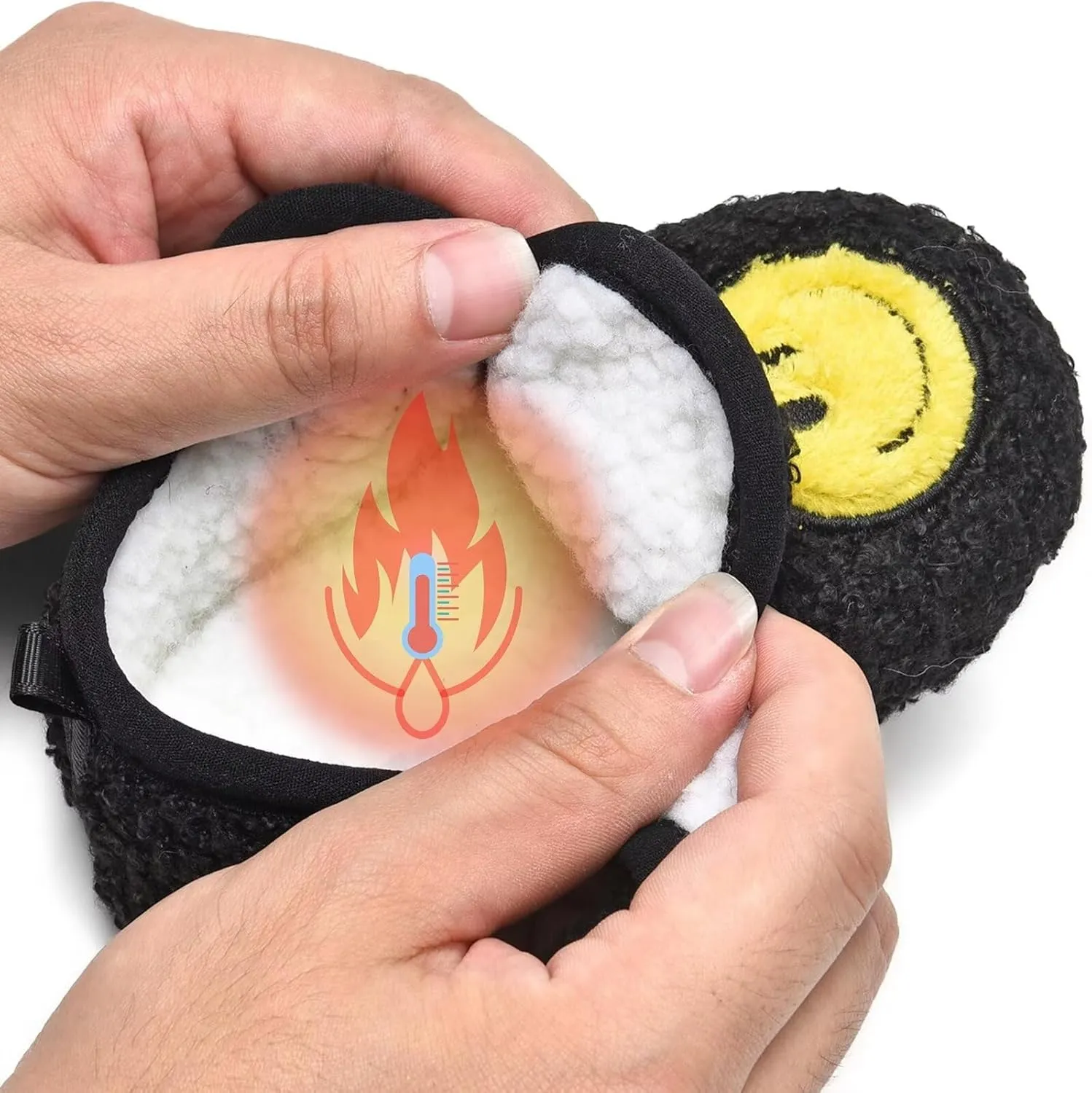 Toddler Smiley Face Slippers Boys Girls House Indoor Non Slip Shoes Warm Cozy Socks for Baby Kids
