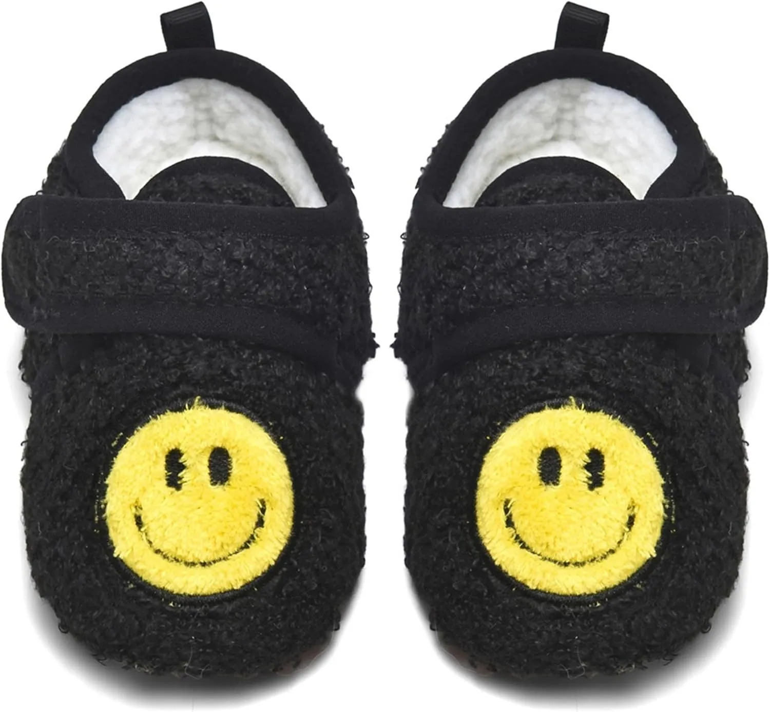 Toddler Smiley Face Slippers Boys Girls House Indoor Non Slip Shoes Warm Cozy Socks for Baby Kids