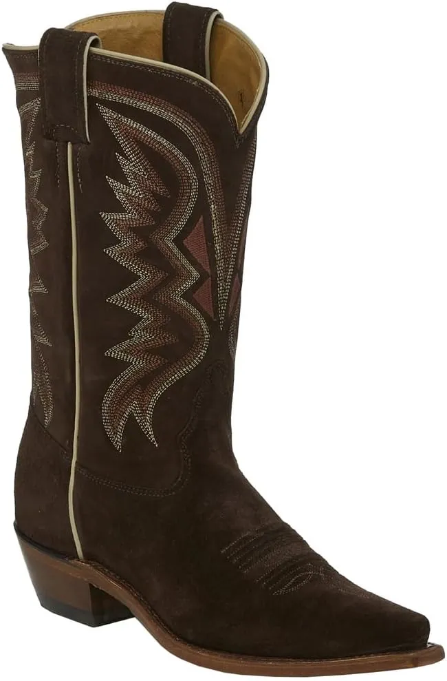 Tony Lama Womens Vernita Embroidered Snip Toe Western Cowboy Boots Mid Calf Low Heel 1-2" - Brown