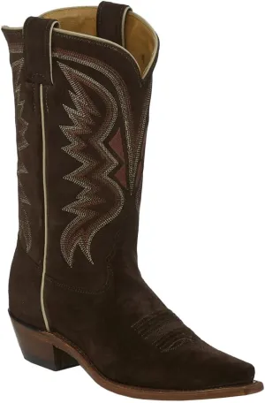 Tony Lama Womens Vernita Embroidered Snip Toe Western Cowboy Boots Mid Calf Low Heel 1-2" - Brown