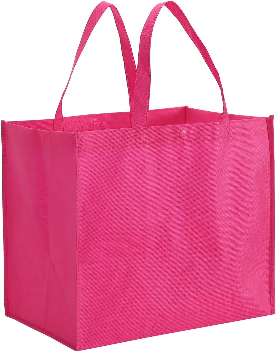 Tosnail 12 Pack Reusable Grocery Shopping Bags, Large Foldable Tote Bags Bulk, Fabric Bags with Long Handle for Shopping Groceries Clothes - Purple, Orange, Pink