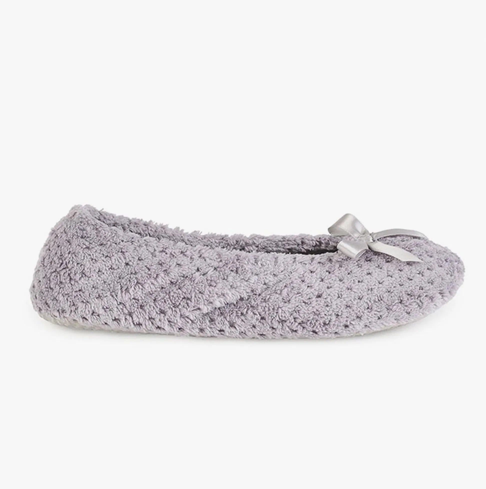 Totes Isotoner POPCORN Womens Slippers Pale Grey