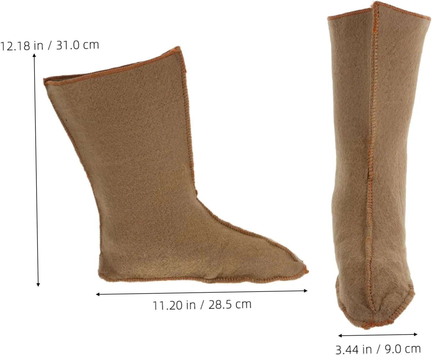 Toyvian Heavy Winter Socks Warm Liners Waterproof Rain Boots Liners for Men Hiking Outdoor Wear