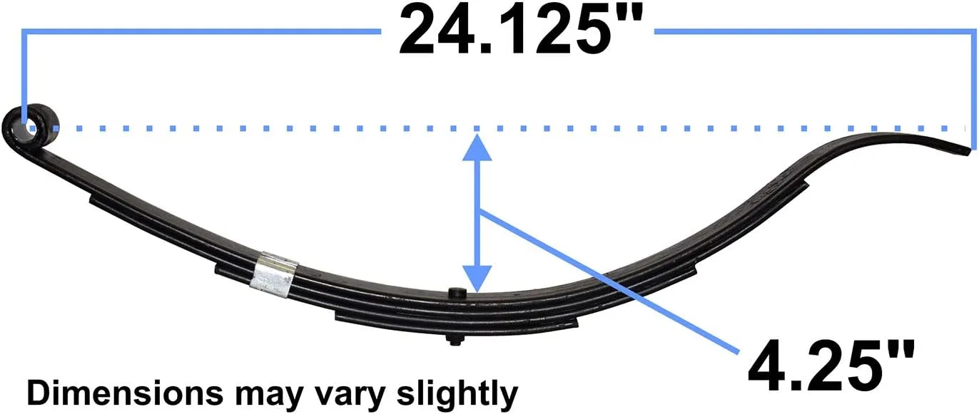 TRP Slipper Spring (4-Leaf) - 1,000 Lb Capacity - 24.125 Inches x 1.75 Inches Wide - Single