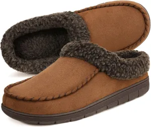 ULTRAIDEAS Men's Nealon Moccasin Clog Slipper, Slip on Indoor/Outdoor House Shoes