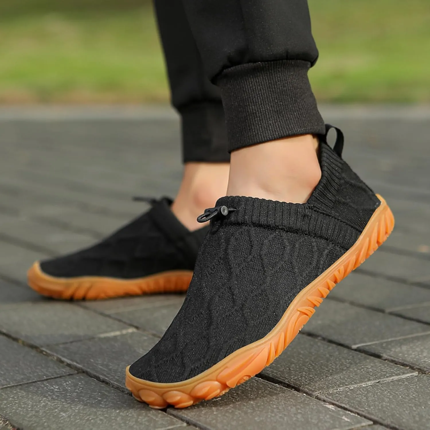 UMANPOO Men Hiking Water Shoes Barefoot Running Slip On Sneakers Casual Walking Slippers Gym Sock Flats Loafers Non Slip