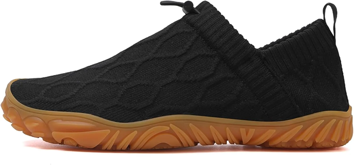 UMANPOO Men Hiking Water Shoes Barefoot Running Slip On Sneakers Casual Walking Slippers Gym Sock Flats Loafers Non Slip
