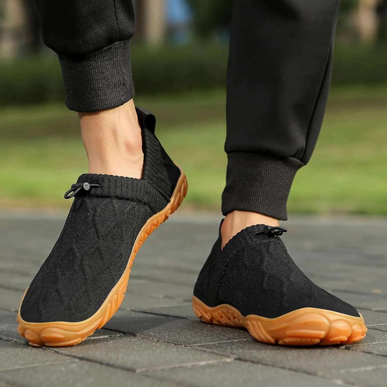 UMANPOO Men Hiking Water Shoes Barefoot Running Slip On Sneakers Casual Walking Slippers Gym Sock Flats Loafers Non Slip