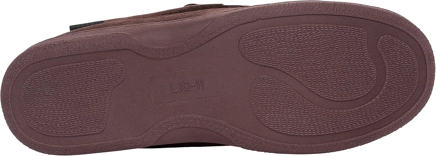Van Heusen Men's Slippers Comfy Slip-On Micro Suede House with SoftFlannel Lining
